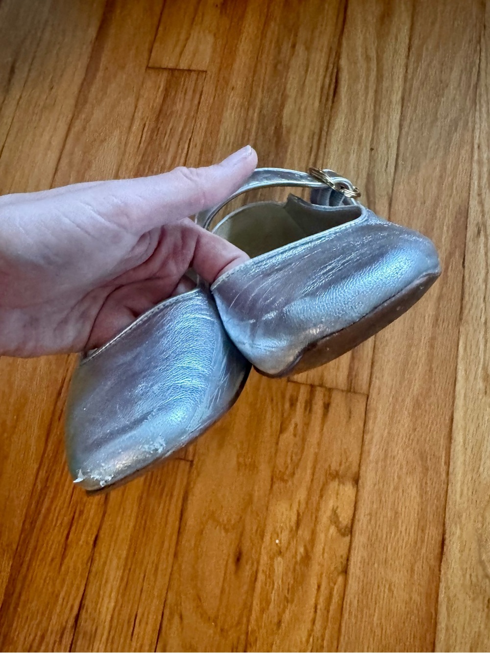 Sam Edelman silver leather Mary Jane’s - Picture 8 of 11